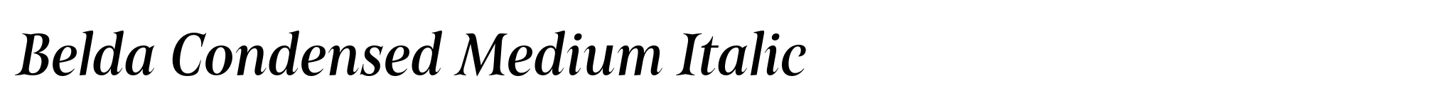 Belda Condensed Medium Italic image